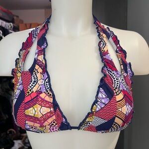 Mossimo Multicolor Patterned Bikini Top